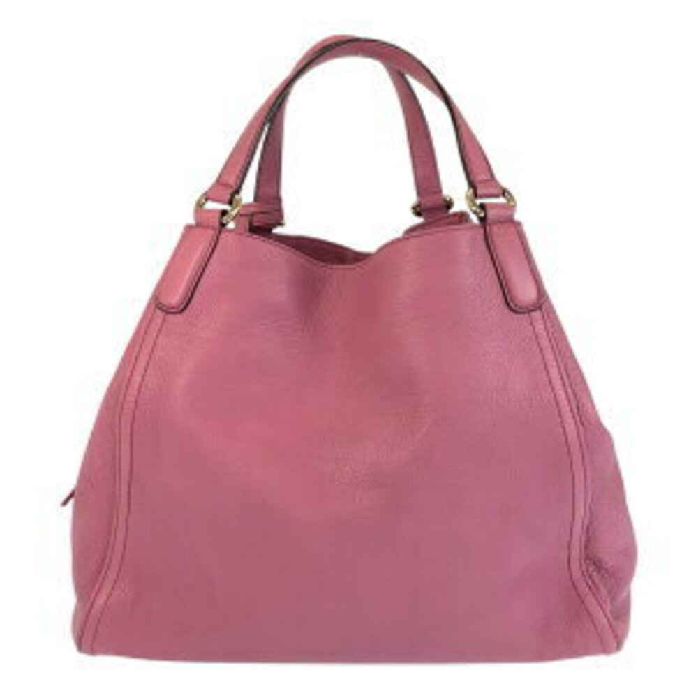 Gucci Shoulder Soho Interlocking Tote Bag Leather Pink